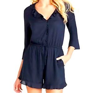 NWT - Jessica Simpson Navy Ruffle Romper